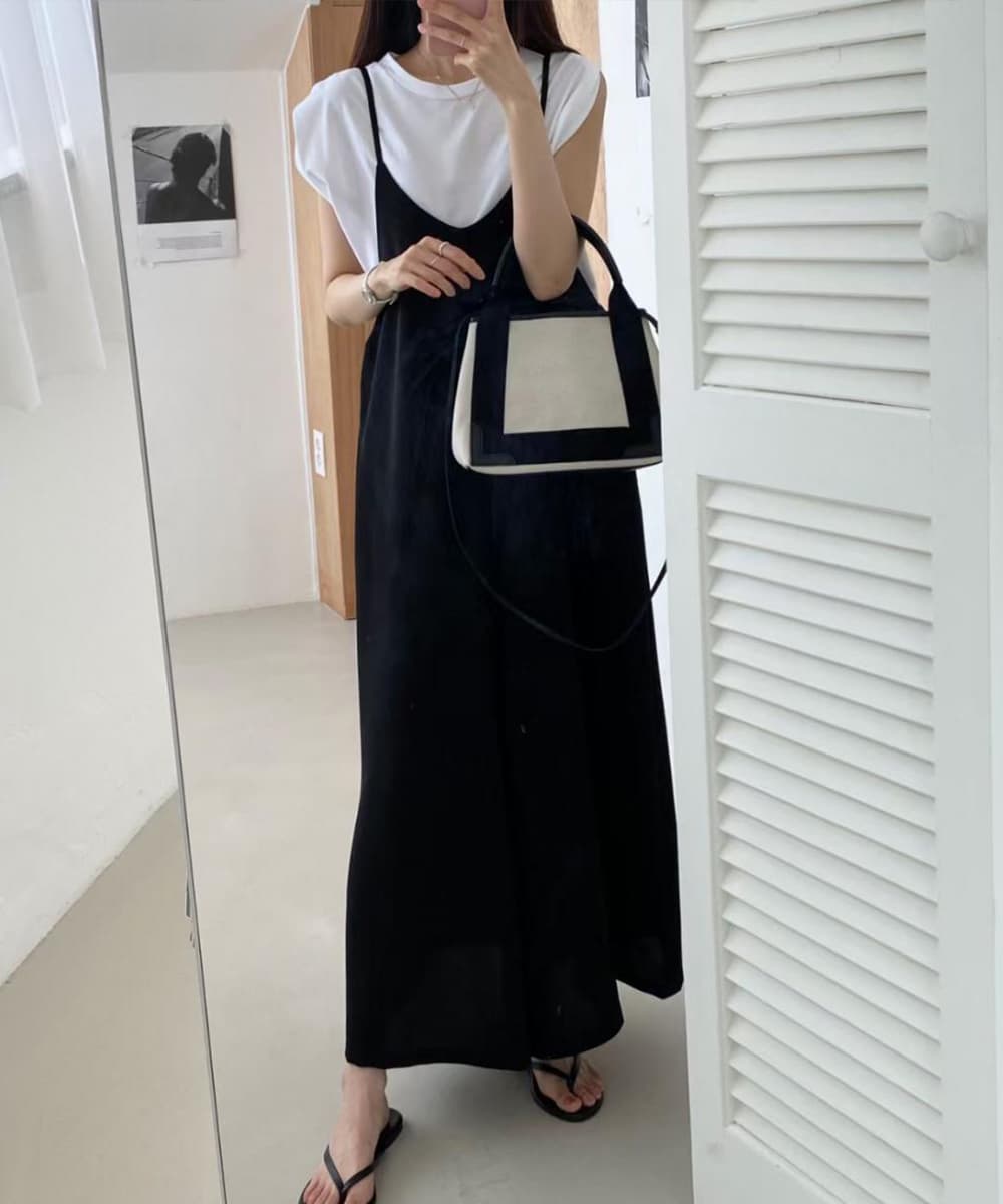 サロペットワイドパンツ 大人カジュアル ゆったりオールインワン