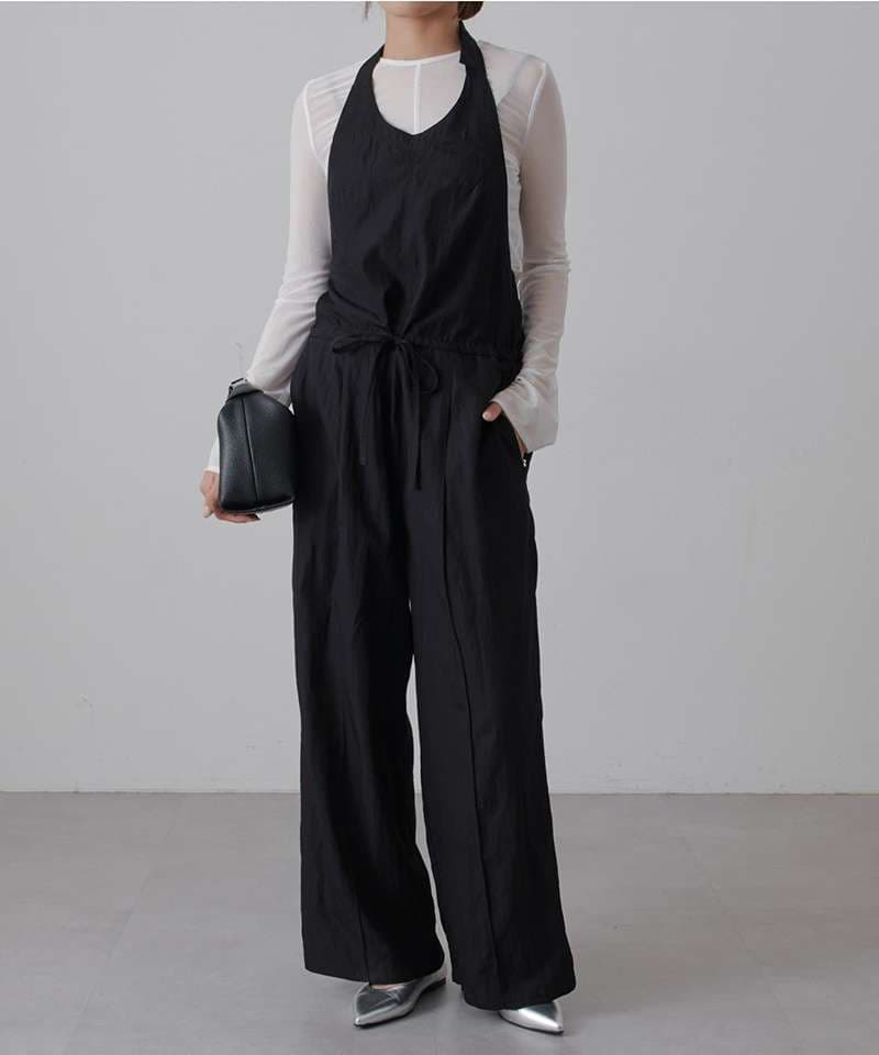 オールシーズン活躍する上品リネンサロペット