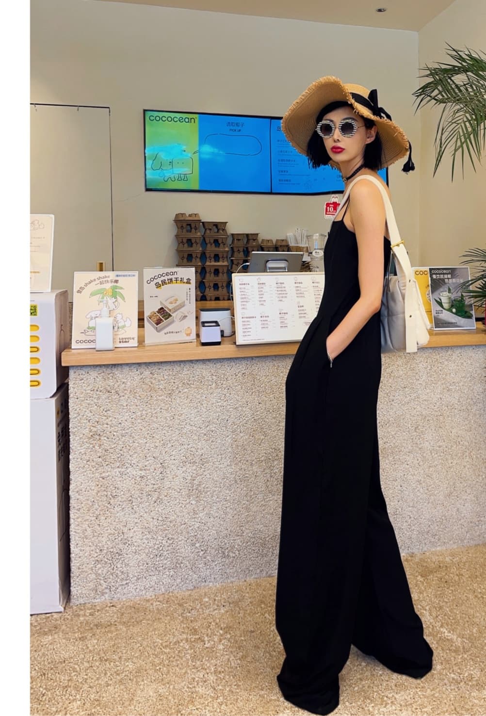 リゾート風ゆったりサロペット