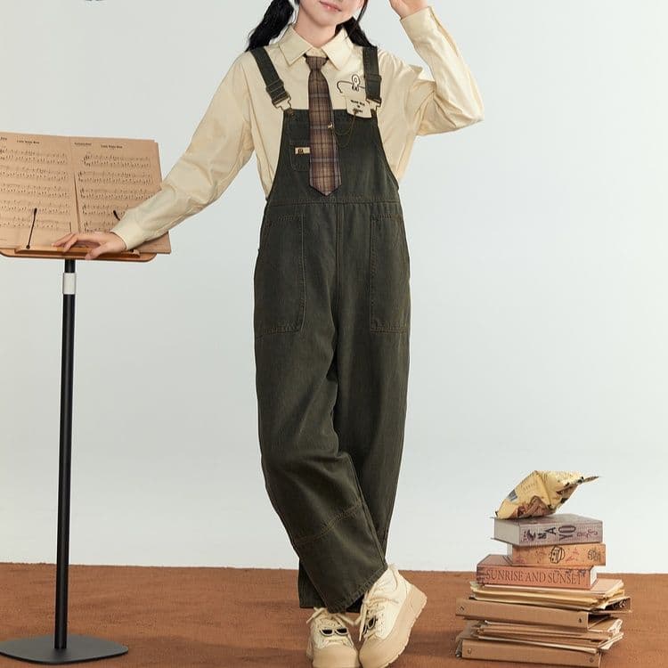 サロペットパンツ サロペット レトロ音楽スタイル オーバーオール