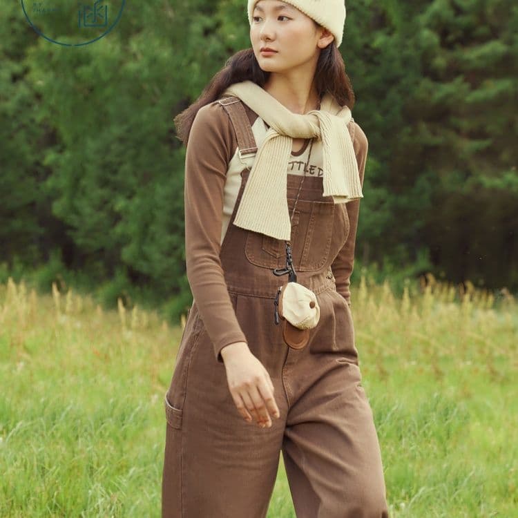 サロペットパンツ 農園風味のゆったりサロペット