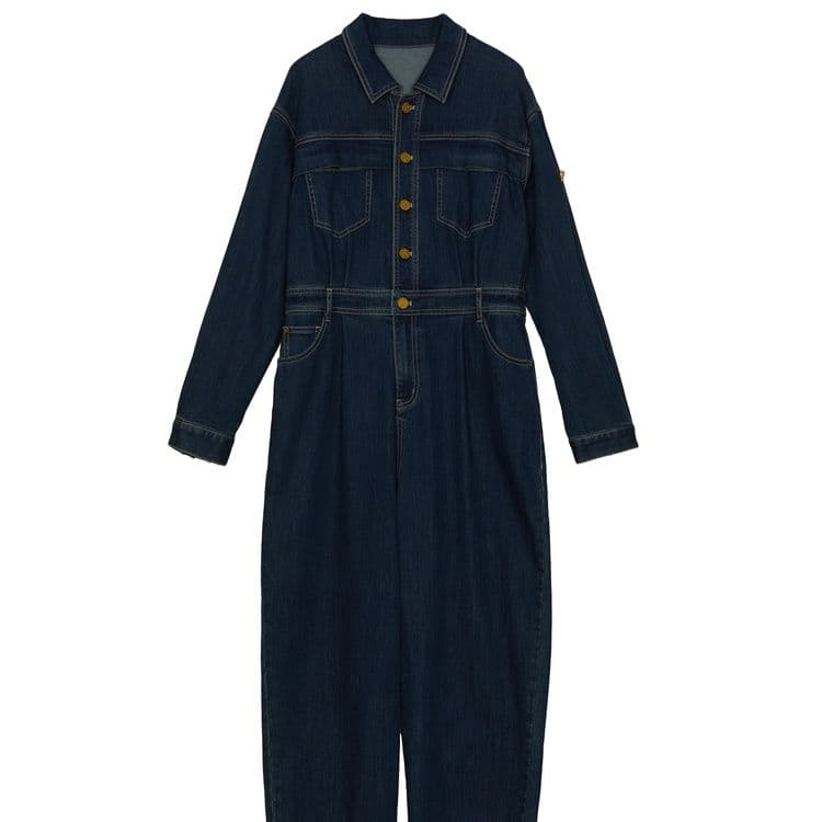 サロペットパンツ サロペット 職人風デニムつなぎ作業服