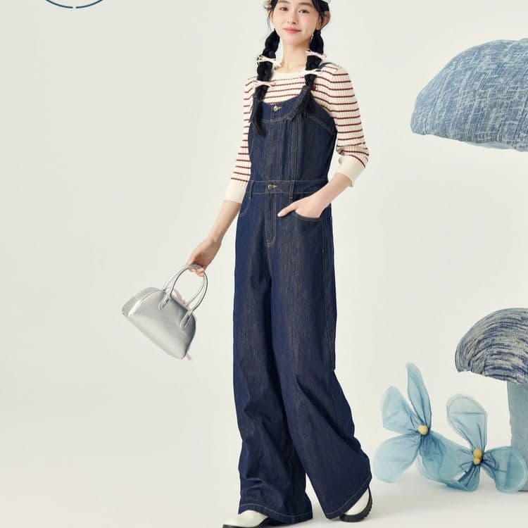 サロペットパンツ ゆったり美シルエット 大人の洗練サロペット