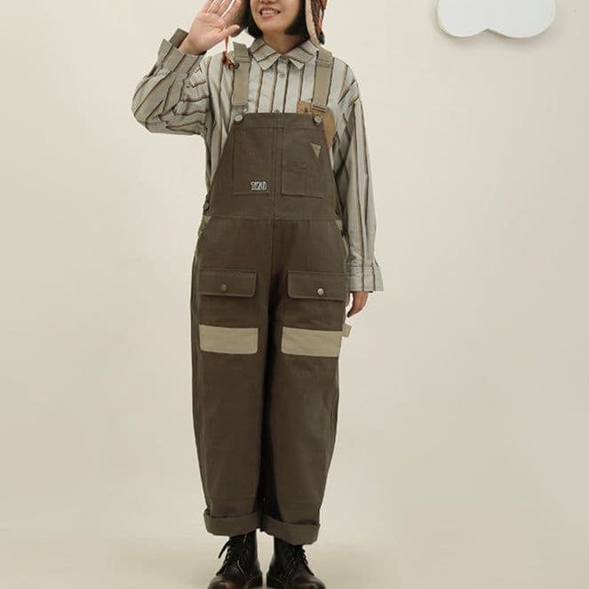 サロペット ワークスタイル マルチポケット サロペット