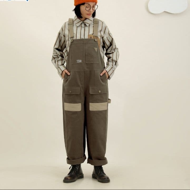 サロペット ワークスタイル マルチポケット サロペット