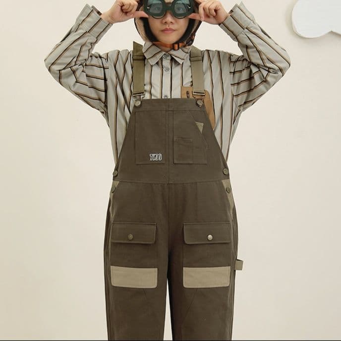 サロペット ワークスタイル マルチポケット サロペット