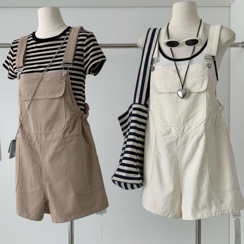 サロペット ゆるふわショートサロペット