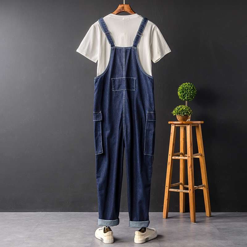 レトロスタイル デニムサロペット オーバーオール