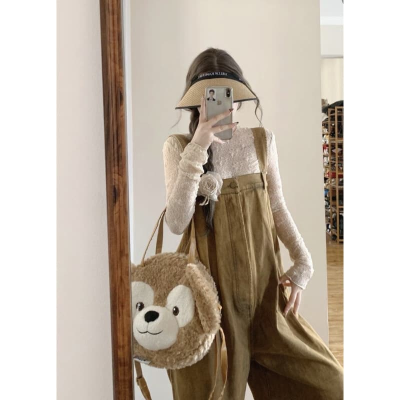 サロペット ゆったりワイドサロペット