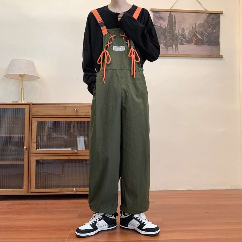 レトロ風ゆったりサロペット