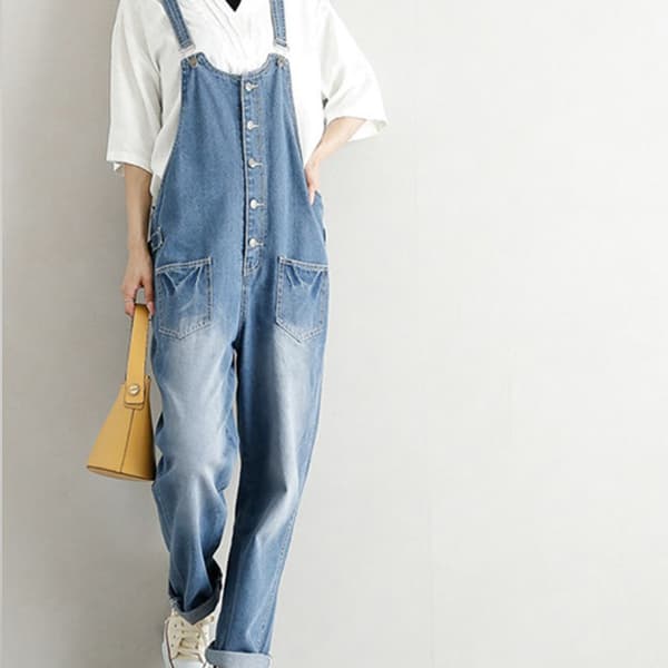 大人カジュアル デニムサロペット オーバーオール