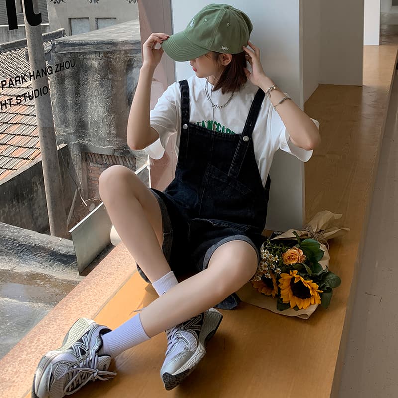 サロペット ゆったりデニムサロペット マタニティ