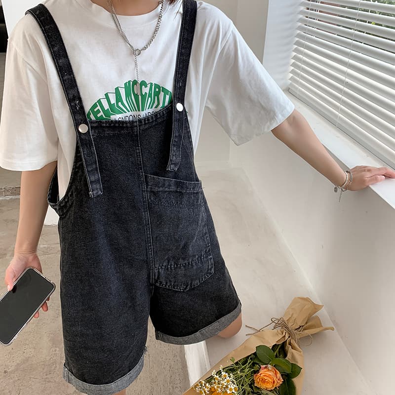 サロペット ゆったりデニムサロペット マタニティ