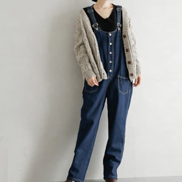 大人カジュアル デニムサロペット オーバーオール