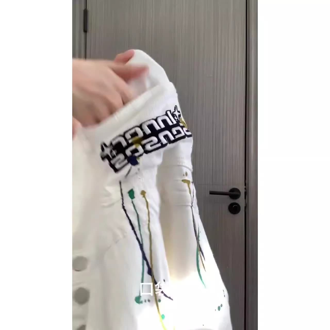 サロペット アーティスト風ペイントサロペット