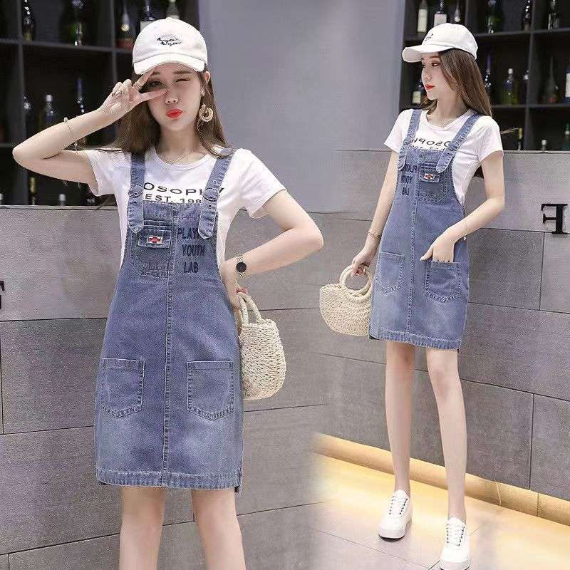 デニムサロペットワンピース カジュアル夏