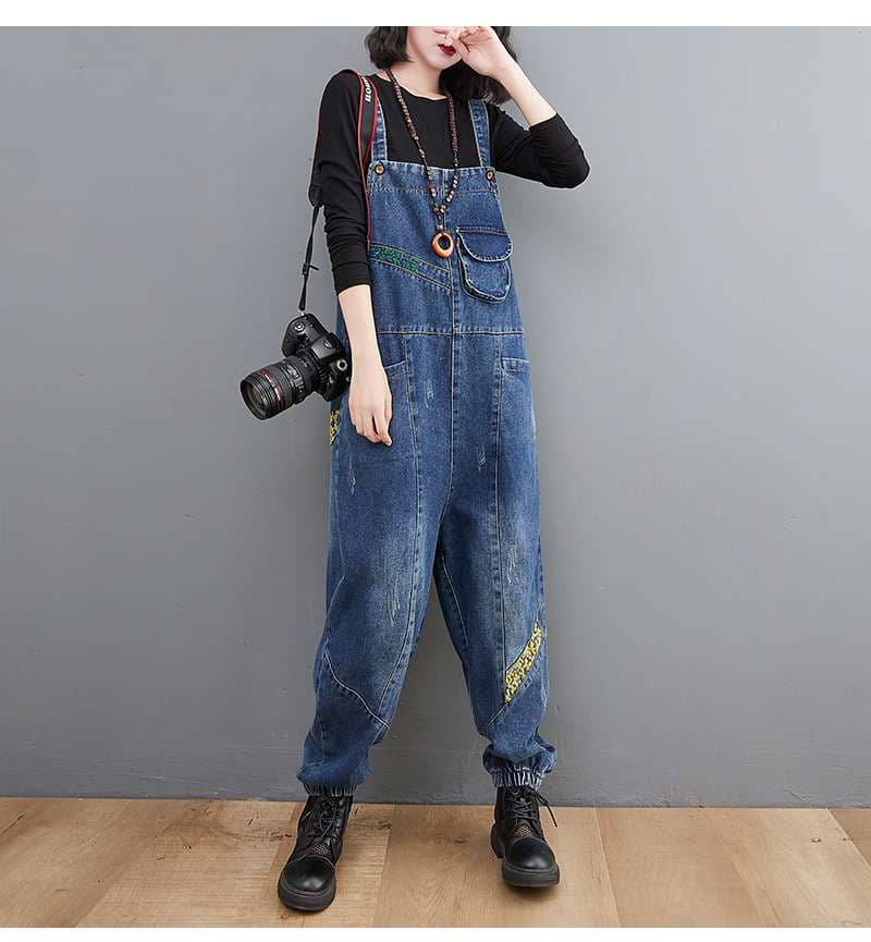 ゆったりデニムサロペット