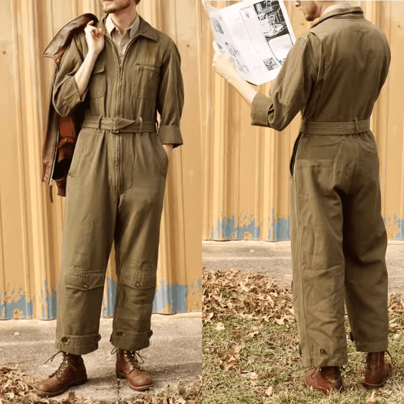 サロペット レトロ風作業用オーバーオール