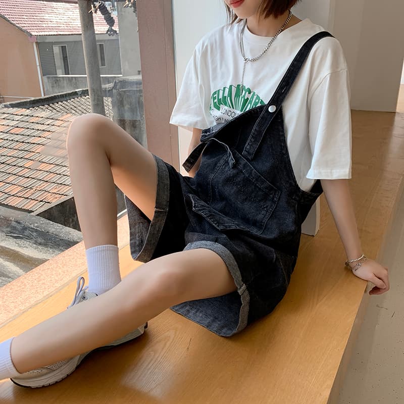 サロペット ゆったりデニムサロペット マタニティ