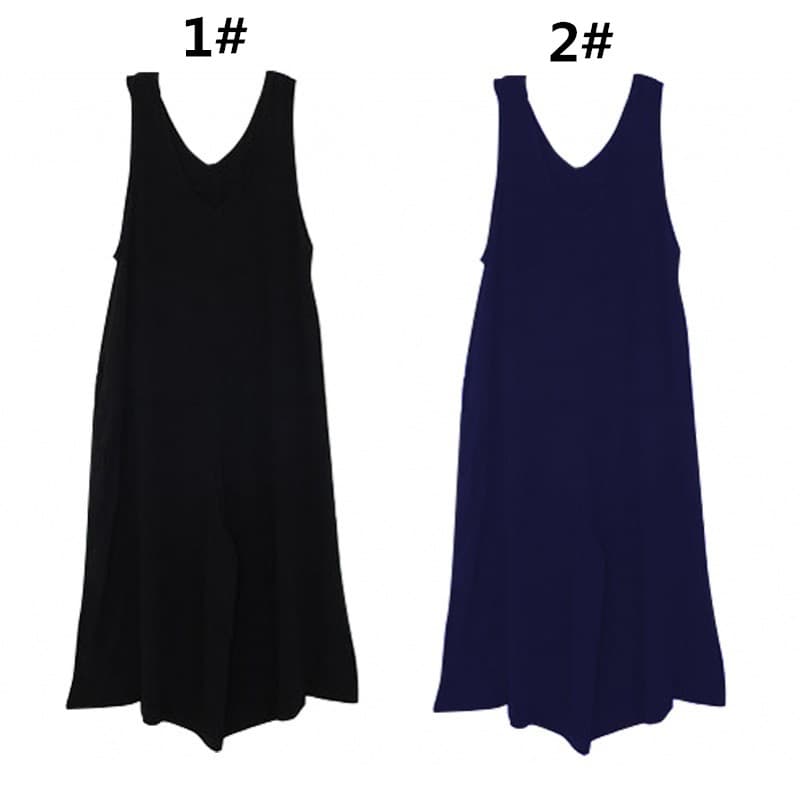 大人サロペット ワイドパンツ ノースリーブ 体型カバー オールインワン