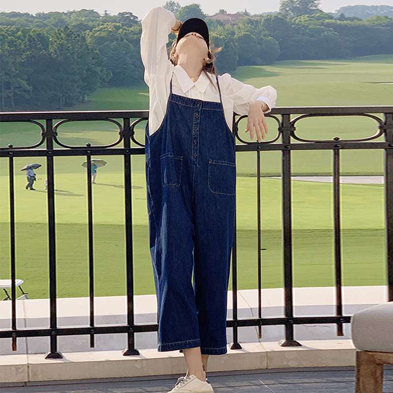 サロペット ゆったりカジュアルデニムオーバーオール