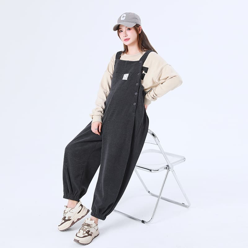 ゆったりコーデュロイサロペット