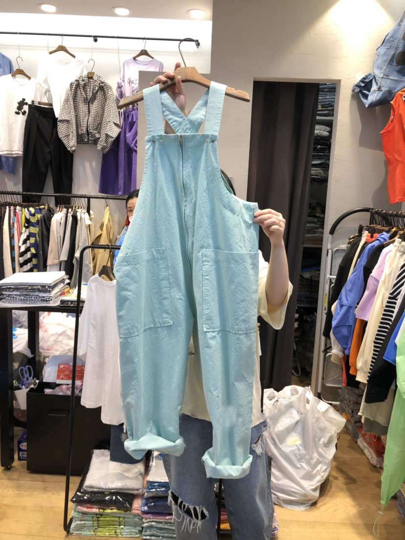 ゆったりサロペット レトロデザイン