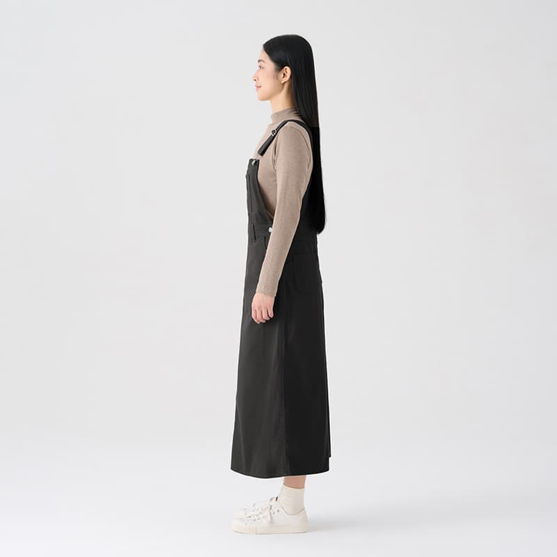 シンプル上質サロペットワンピース