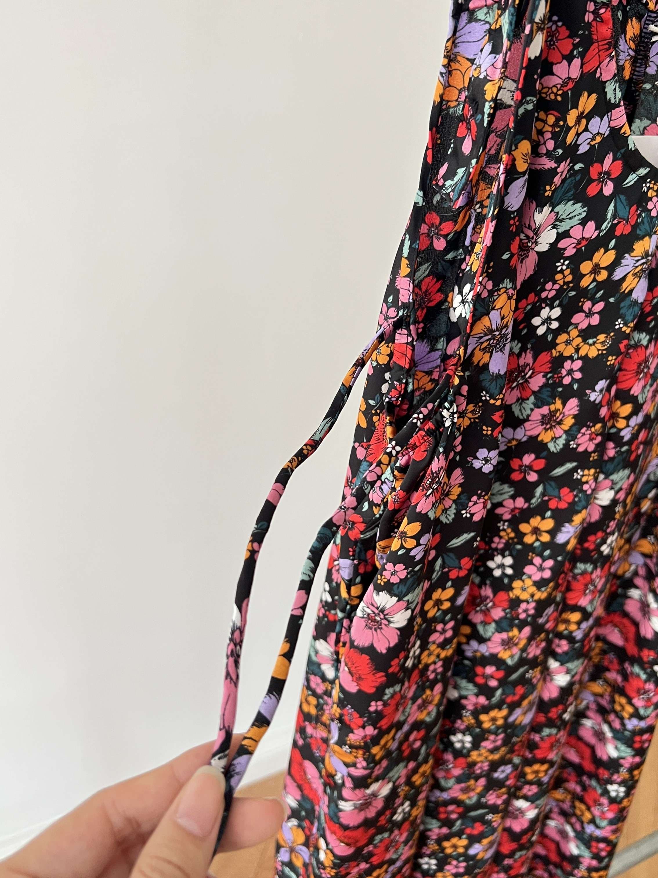 花柄レトロサロペット ワイドパンツ