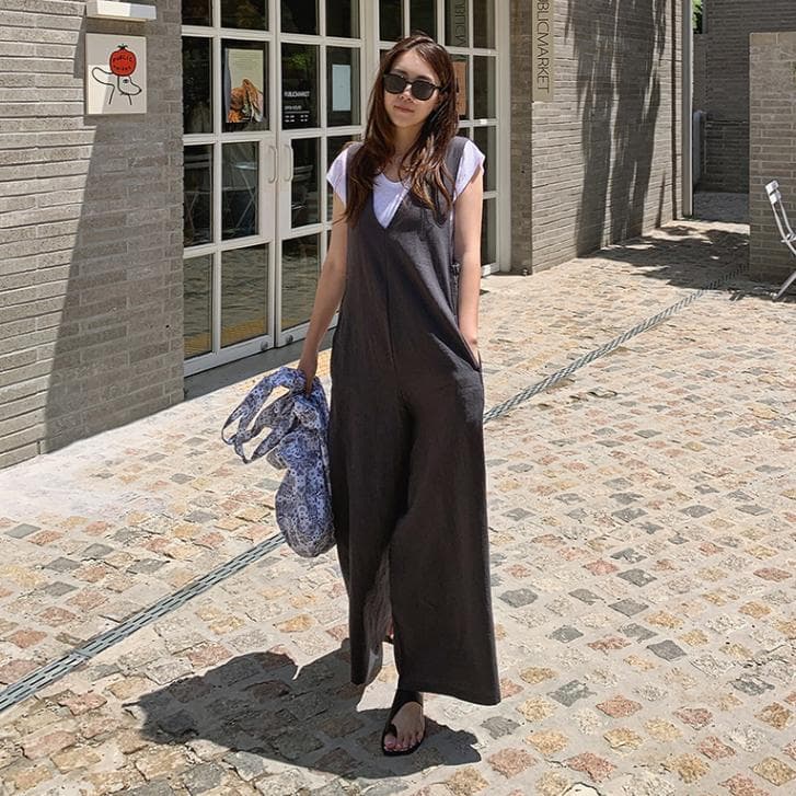 ゆったりサロペットパンツ