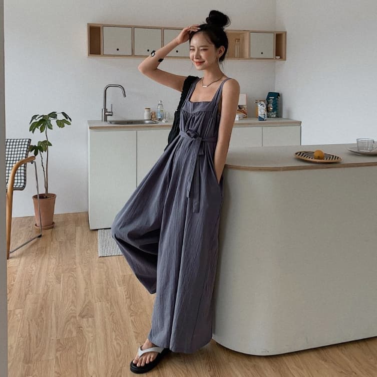 ゆったりシルエットサロペットキャミソール