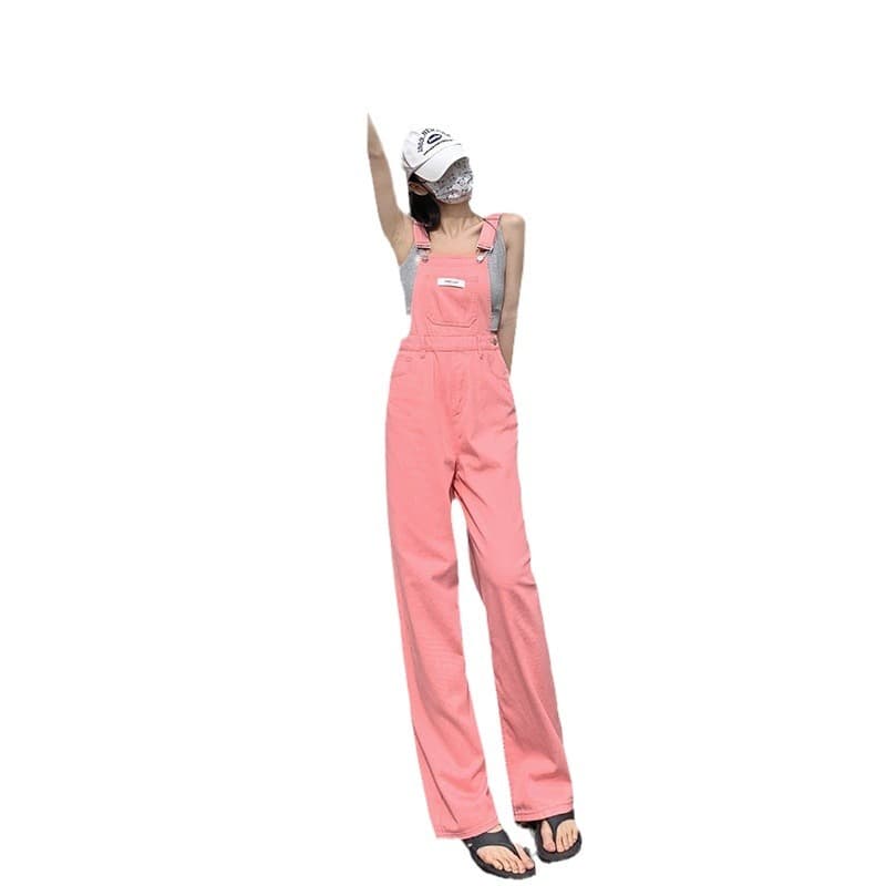 サロペットゆったりワイドストレートサロペット