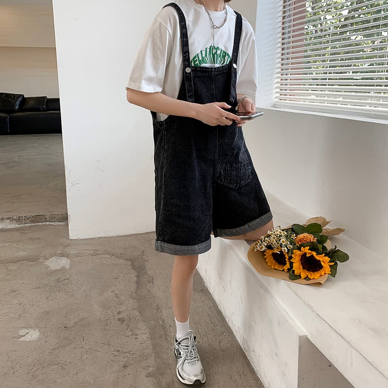 サロペット ゆったりデニムサロペット マタニティ