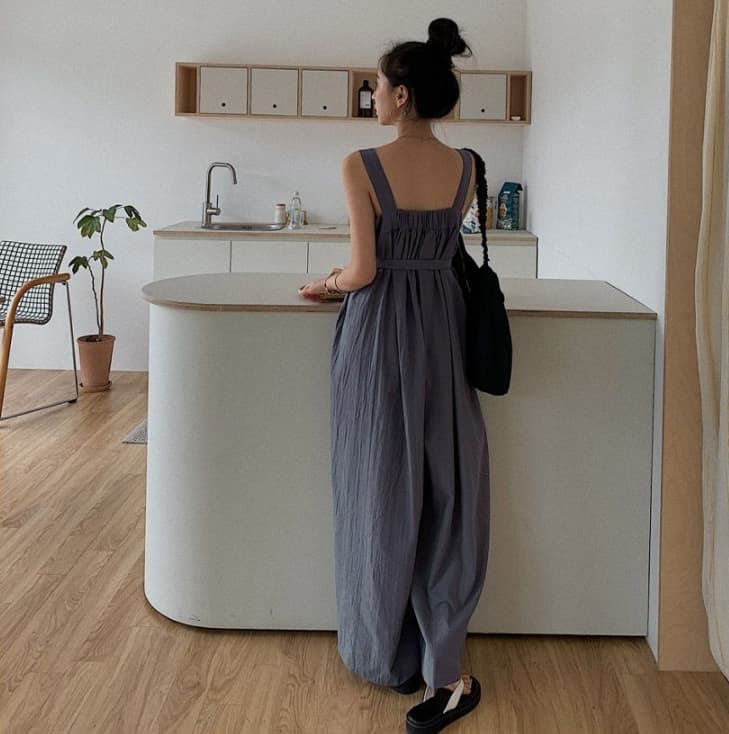 ゆったりシルエットサロペットキャミソール