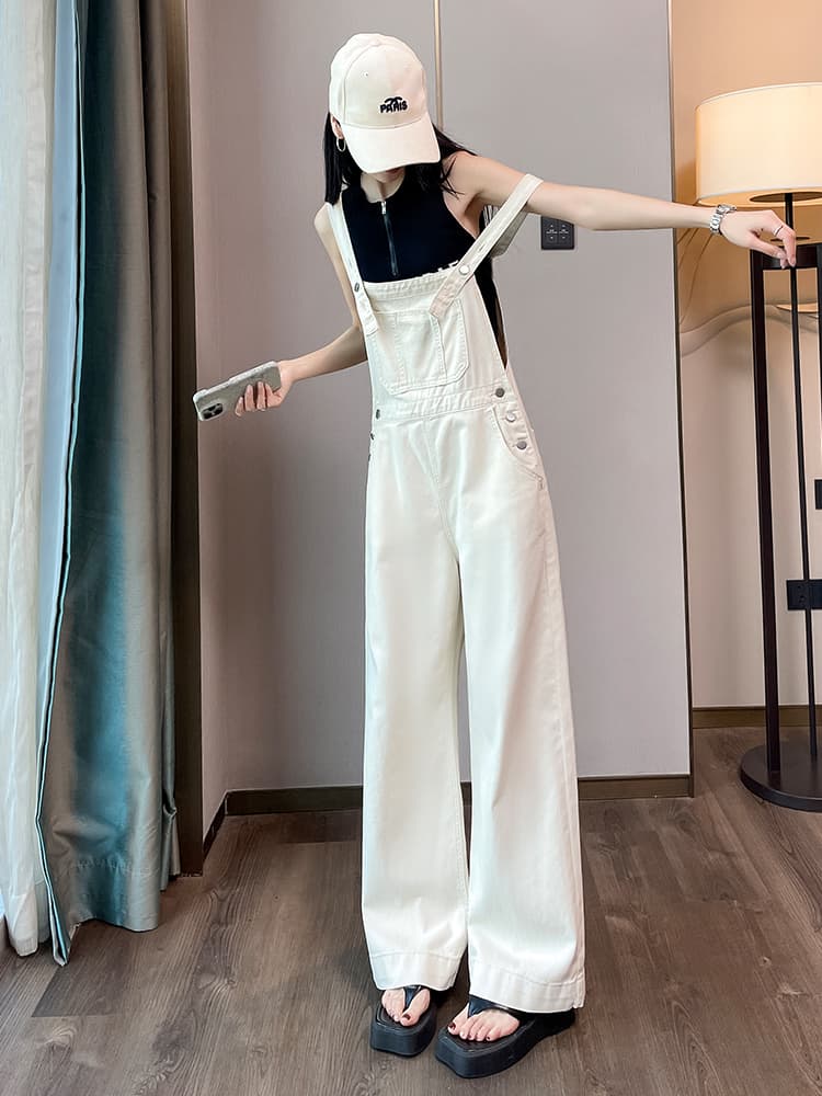 サロペット ゆったりワイドシルエットサロペット