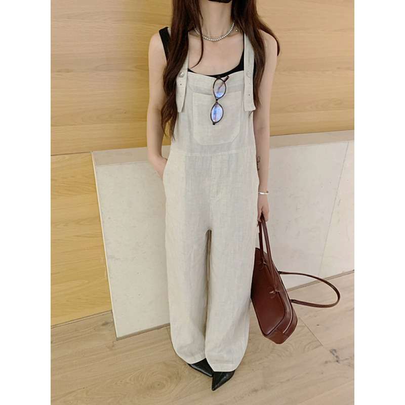 リラックスリネンサロペット