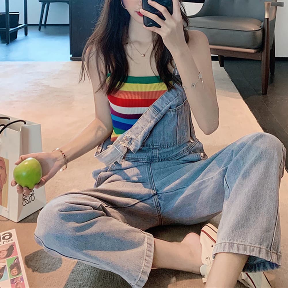 デニムサロペット レディース オーバーオール