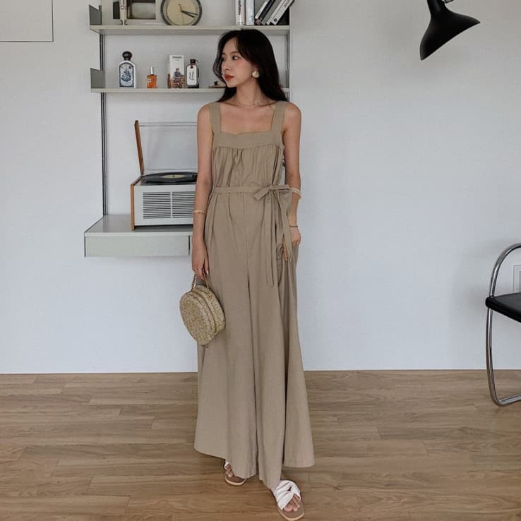 ゆったりシルエットサロペットキャミソール