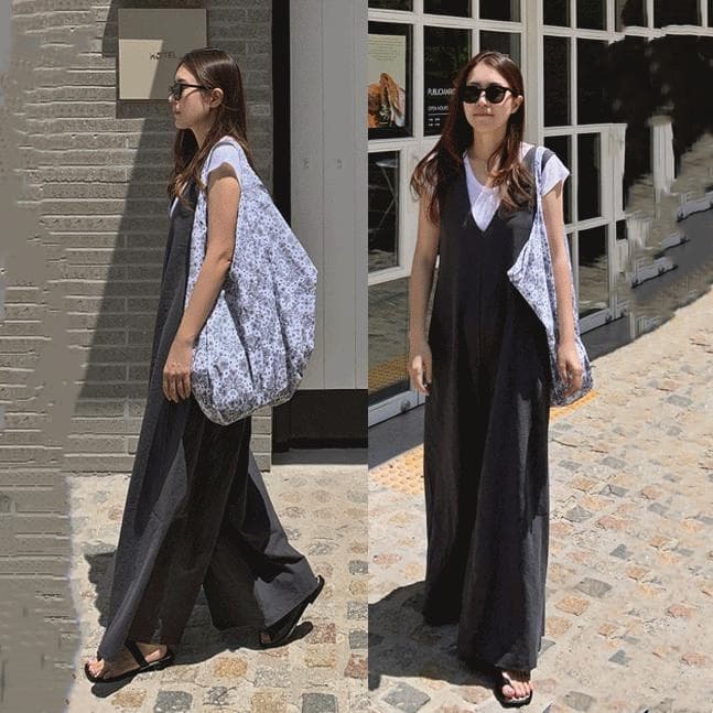 ゆったりサロペットパンツ