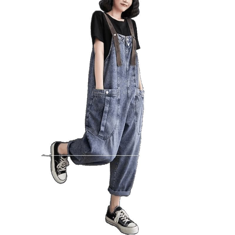 サロペット ゆったりデニムサロペット