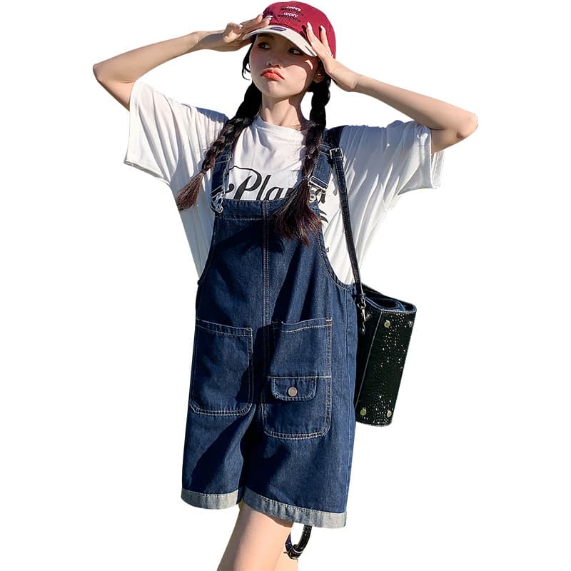 サロペット マリンショートサロペット