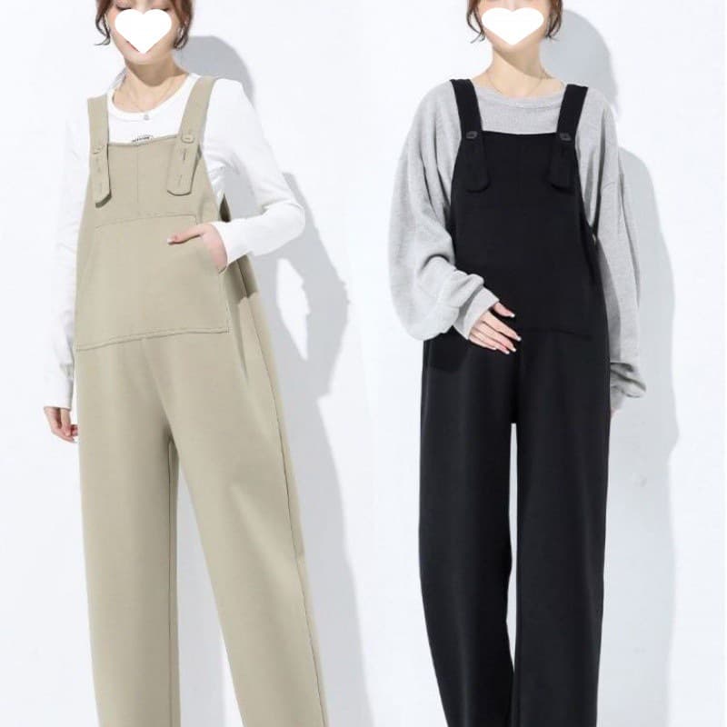 サロペット やわらか素材のゆったりサロペット