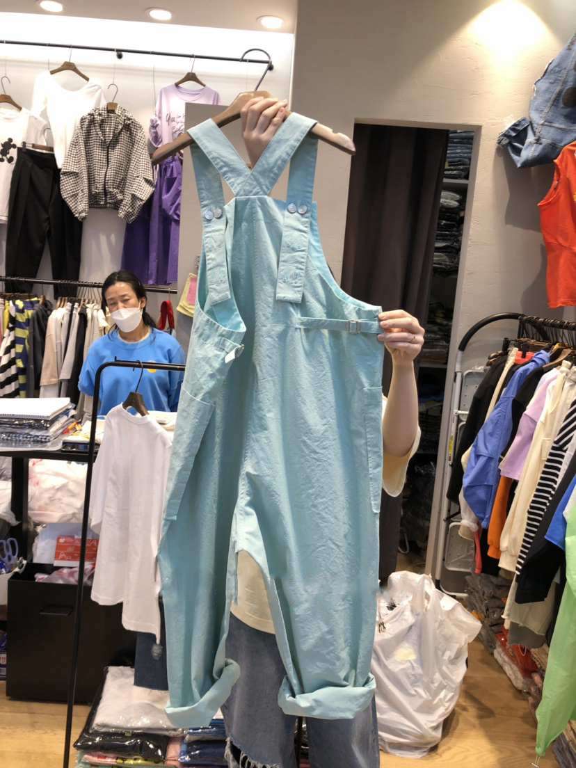 ゆったりサロペット レトロデザイン