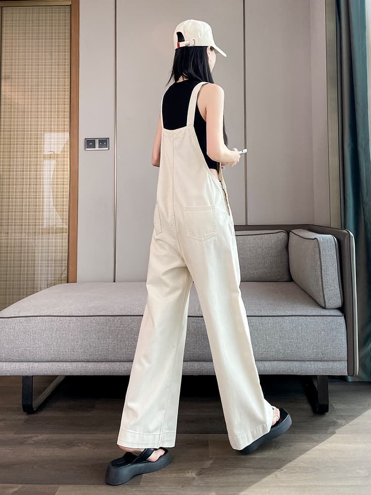 サロペット ゆったりワイドシルエットサロペット