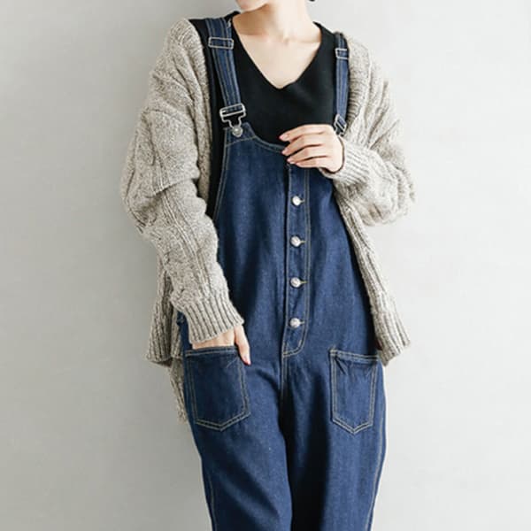 大人カジュアル デニムサロペット オーバーオール