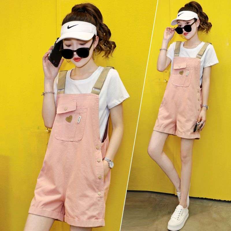 サロペット スポーティカジュアル ショート丈オーバーオール