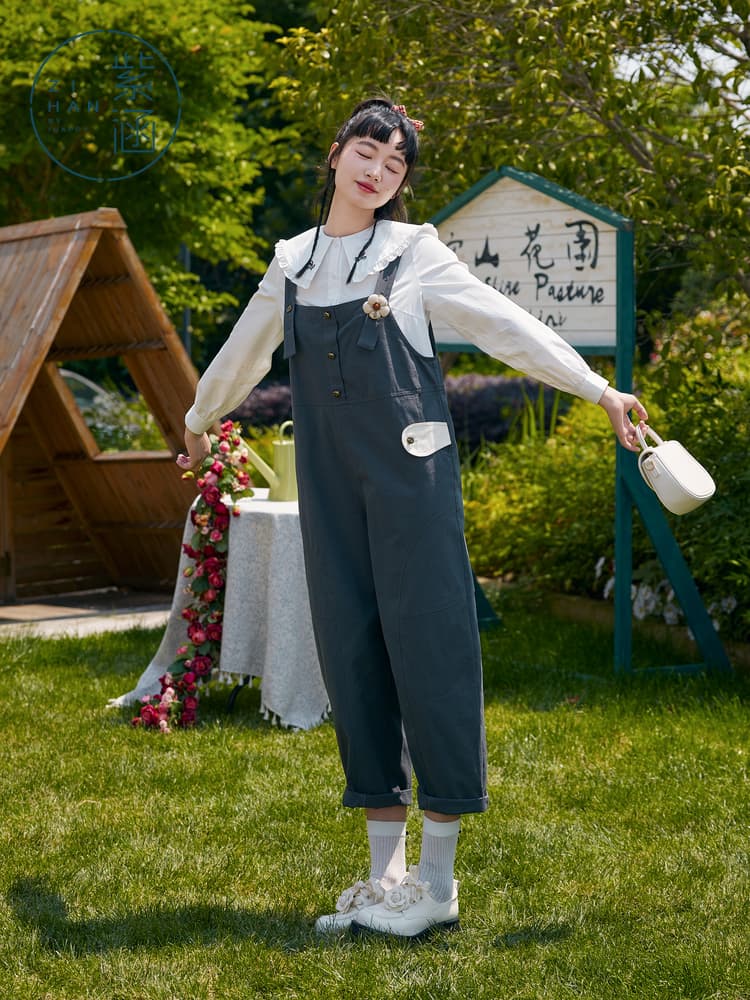 サロペット ナチュラル風合いサロペット