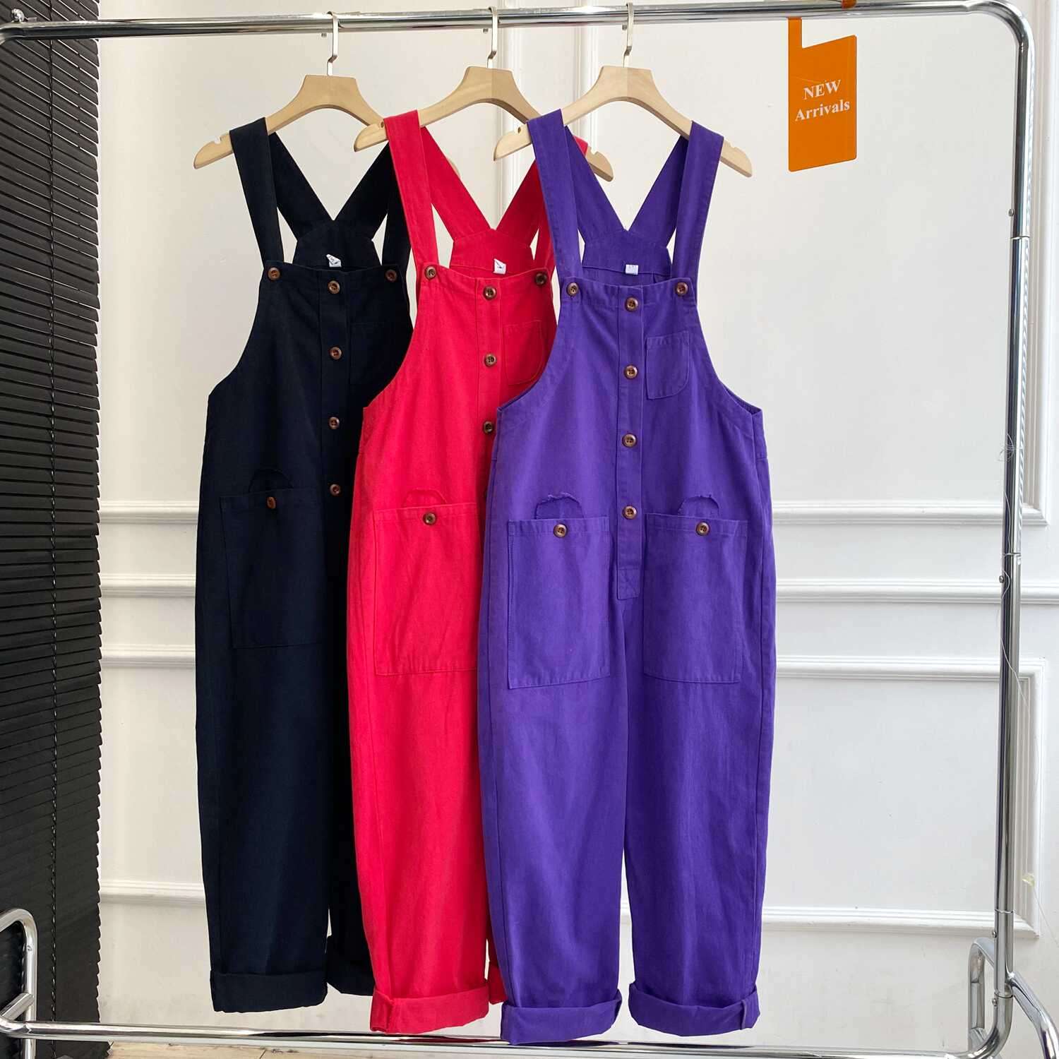 サロペット カラフルレトロオーバーオール