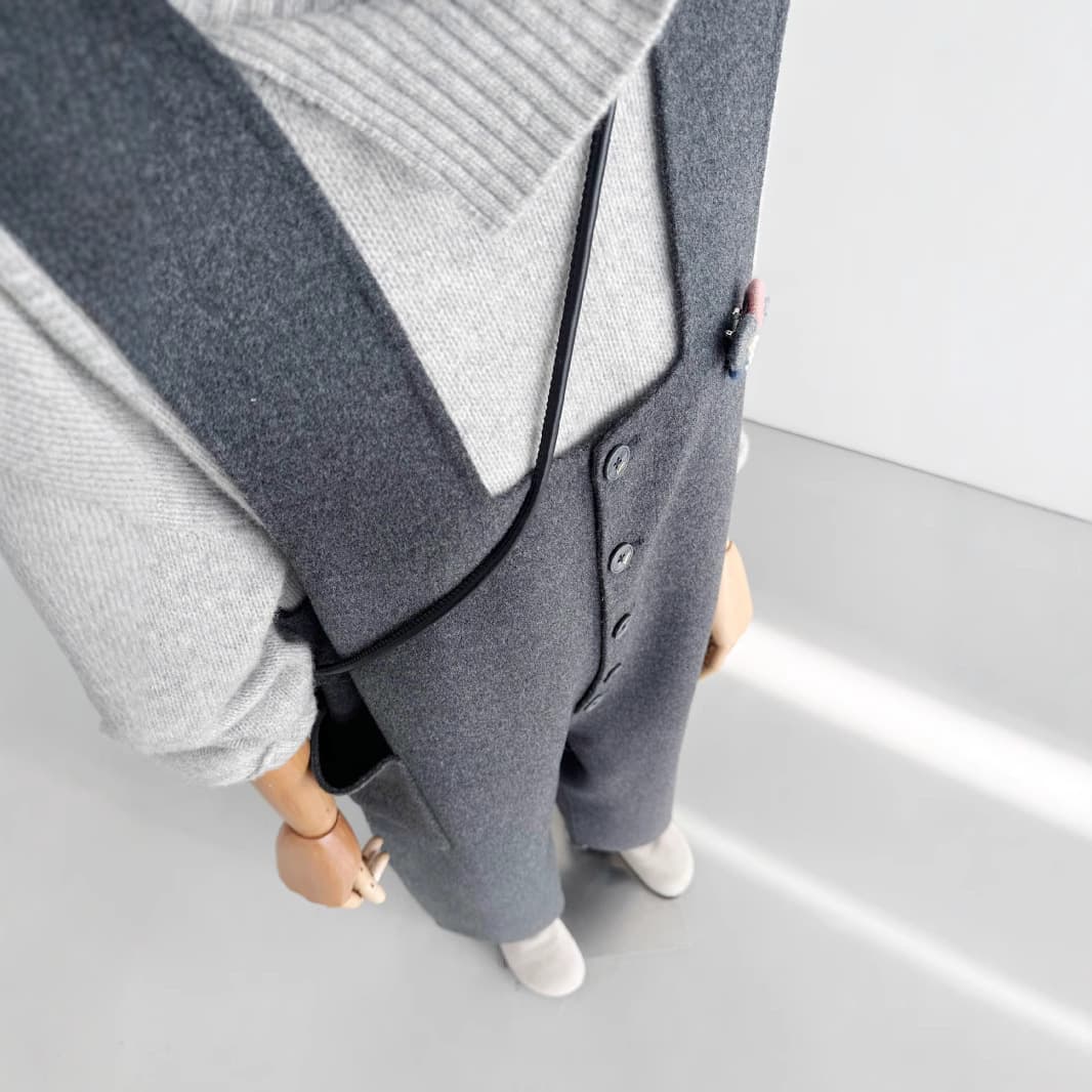 シンプルサロペットパンツ スタンダードライン