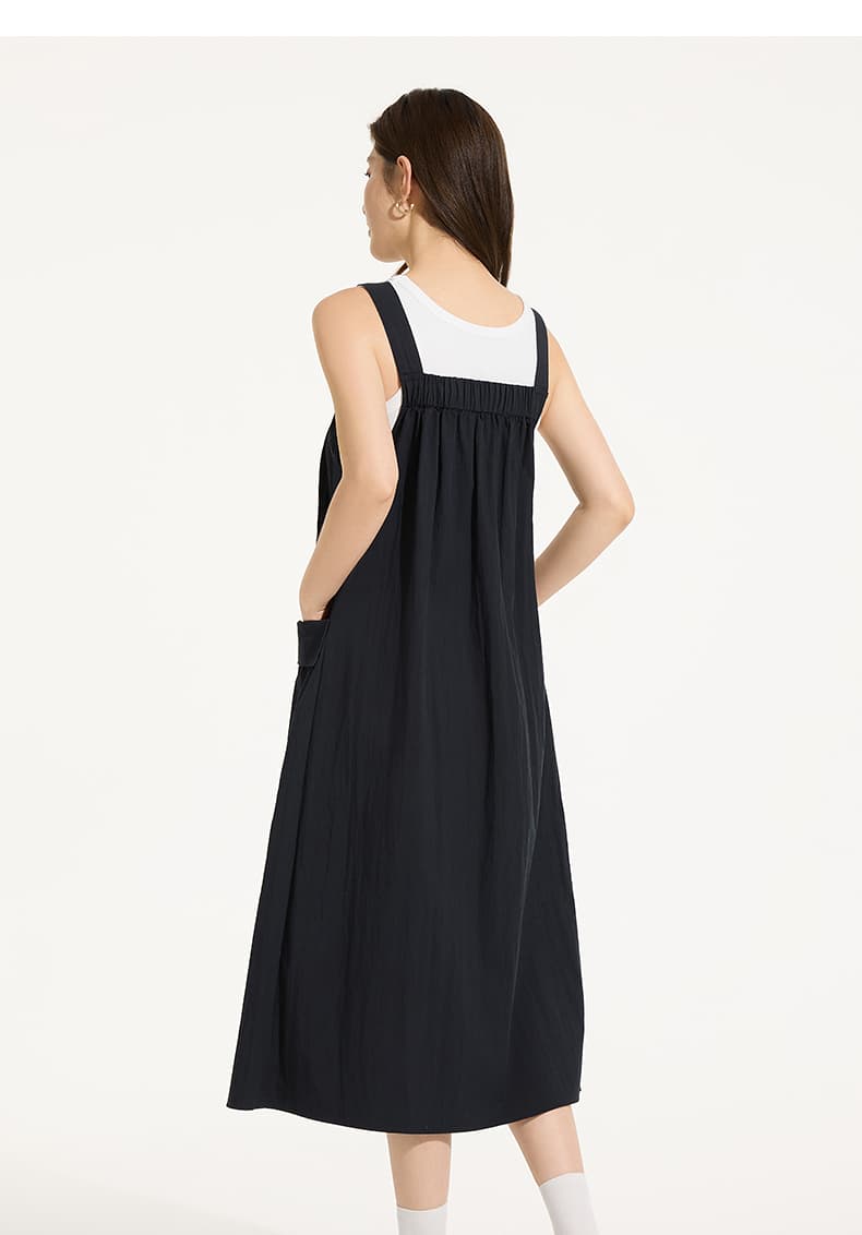 サロペット ゆったりシルエットサロペットワンピース